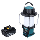 Makita DMR 055 M1 Radio sur batterie 18 V FM avec lanterne Lampe de poche 360° + 1x batterie 4,0 Ah - sans chargeur