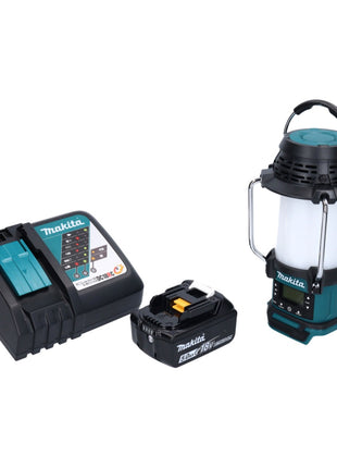 Makita DMR 055 RT1 radio à batterie 18 V FM avec lanterne lampe de poche 360° + 1x batterie 5,0 Ah + chargeur