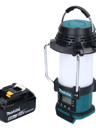 Makita DMR 055 G1 Radio sur batterie 18 V FM avec lanterne Lampe de poche 360° + 1x batterie 6,0 Ah - sans chargeur