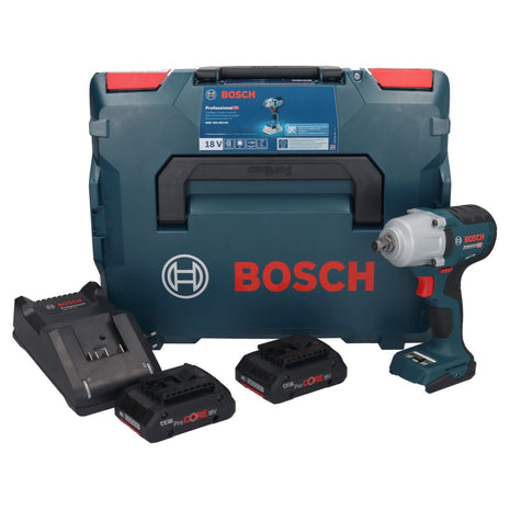 Bosch GDS 18V-450 HC Akku Drehschlagschrauber 18 V 450 Nm 1/2" ( 06019K4002 ) + 2x ProCORE Akku 4,0 Ah + Ladegerät + L-Boxx - Toolbrothers