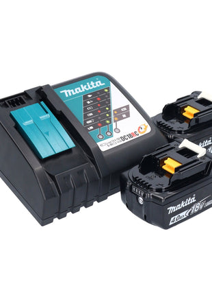 Makita DTM 52 RMJX4 outil multifonction à batterie 18 V Starlock Max Brushless + 2x batteries 4,0 Ah + chargeur + jeu d'accessoires + Makpac