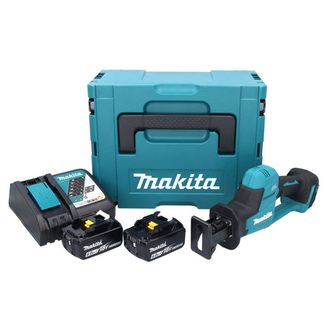 Makita DJR 189 RGJ Akku Reciprosäge Säbelsäge 18 V Brushless + 2x Akku 6,0 Ah + Ladegerät + Makpac - Toolbrothers