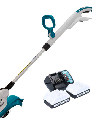 Makita UR 180 DWY Akku Rasentrimmer 18 V 260 mm G-Serie + 2x Akku 1,5 Ah + Ladegerät