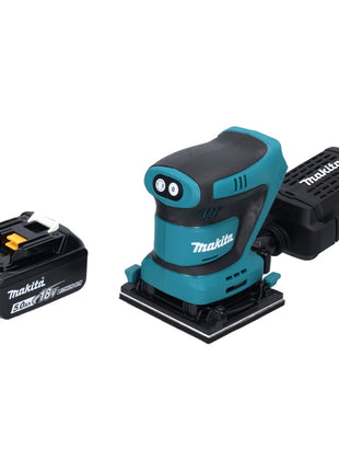 Makita DBO 480 T1 Akku Schwingschleifer 18 V 112 x 102 mm + 1x Akku 5,0 Ah - ohne Ladegerät