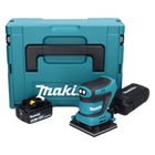 Lijadora orbital a batería Makita DBO 480 T1J 18 V 112 x 102 mm + 1x batería 5,0 Ah + Makpac - sin cargador