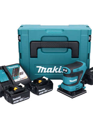 Ponceuse orbitale sur batterie Makita DBO 480 RTJ 18 V 112 x 102 mm + 2x batteries 5,0 Ah + chargeur + Makpac