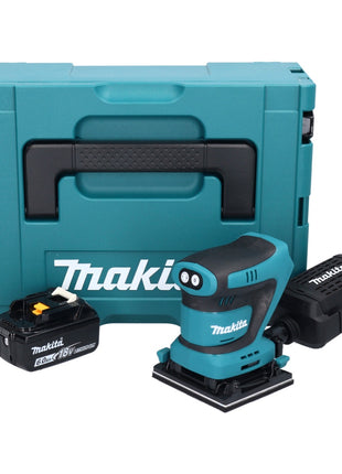 Makita DBO 480 G1J Akku Schwingschleifer 18 V 112 x 102 mm + 1x Akku 6,0 Ah + Makpac - ohne Ladegerät