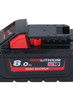 Milwaukee M18 HB8 Akku Set 3x 18 V 8,0 Ah / 8000 mAh Li-Ion High Output ( 3x 4932471070 ) mit Ladestandsanzeige - Toolbrothers