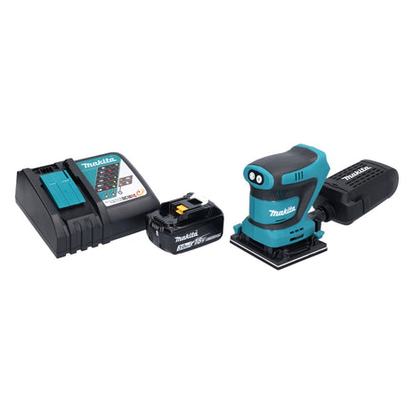 Levigatrice orbitale a batteria Makita DBO 481 RF1 18 V 112 x 102 mm + 1x batteria ricaricabile 3,0 Ah + caricabatterie