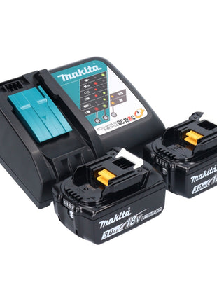 Levigatrice orbitale a batteria Makita DBO 481 RF 18 V 112 x 102 mm + 2x batteria ricaricabile 3,0 Ah + caricabatterie