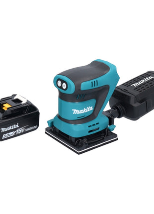 Makita DBO 481 T1 Akku Schwingschleifer 18 V 112 x 102 mm + 1x Akku 5,0 Ah - ohne Ladegerät