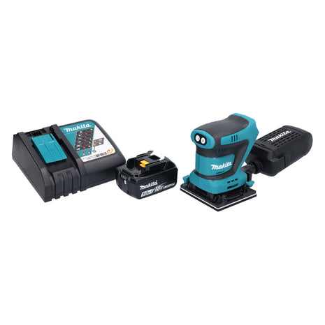 Levigatrice orbitale a batteria Makita DBO 481 RT1 18 V 112 x 102 mm + 1x batteria ricaricabile 5,0 Ah + caricabatterie