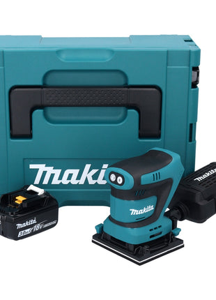 Makita DBO 481 F1J Akku Schwingschleifer 18 V 112 x 102 mm + 1x Akku 3,0 Ah + Makpac - ohne Ladegerät