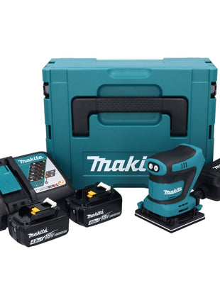 Ponceuse orbitale sur batterie Makita DBO 481 RMJ 18 V 112 x 102 mm + 2x batteries 4,0 Ah + chargeur + Makpac