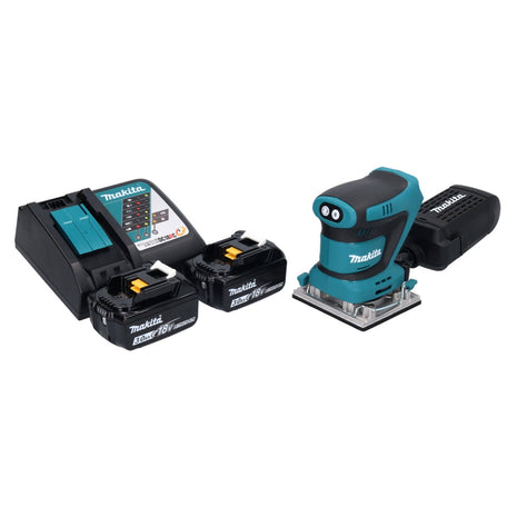 Makita DBO482RF Levigatrice vibrante a batteria 112x102mm 18V + 2x batterie 3.0Ah + caricabatterie