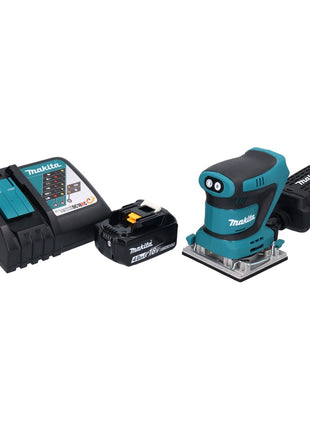 Makita DBO 482 RM1 ponceuse orbitale sur batterie 18 V 112 x 102 mm + 1x batterie 4,0 Ah + chargeur