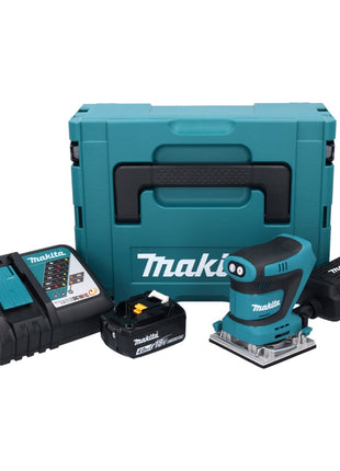 Lijadora orbital a batería Makita DBO 482 RM1J 18 V 112 x 102 mm + 1x batería 4,0 Ah + cargador + Makpac