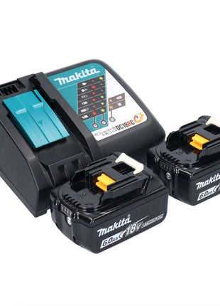 Makita DHP 453 RGX1 Perceuse-visseuse à percussion sans fil 18 V 42 Nm + 2x Batteries 6,0 Ah + Chargeur + kit d'accessoires - 74 pièces + Coffret