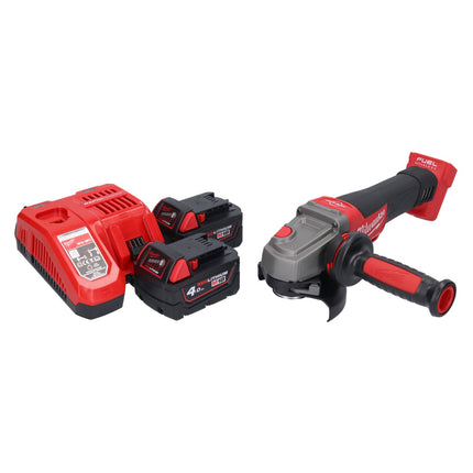 Milwaukee M18 CAG115XPDB-402 Akku Winkelschleifer 18 V 115 mm Brushless + 2x Akku 4,0 Ah + Ladegerät