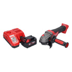 Amoladora angular a batería Milwaukee M18 CAG115XPDB-501 18 V 115 mm sin escobillas + 1x batería 5,0 Ah + cargador