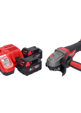 Milwaukee M18 CAG115XPDB-502 Meuleuse d'angle sans fil 115mm Brushless 18V + 2x Batteries 5,0Ah + Chargeur