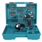 Makita DHP 487 T1X1 Akku Schlagbohrschrauber 18 V 40 Nm Brushless + 1x Akku 5,0 Ah + 74 tlg. Zubehörset + Koffer - ohne Ladegerät