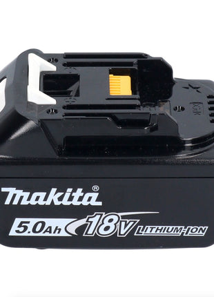 Taladro percutor inalámbrico Makita DHP 487 T1X1 18 V 40 Nm sin escobillas + 1x batería 5,0 Ah + set de accesorios 74 piezas + maletín - sin cargador