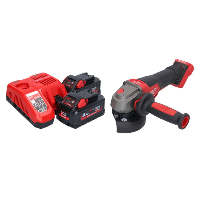 Milwaukee M18 FSAGV115XPDB-802 Akku Winkelschleifer 18 V 115 mm Brushless + 2x Akku 8,0 Ah + Ladegerät