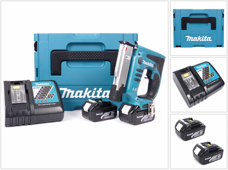 Makita BPT 351 RFJ 18 V Akku Pintacker im MAKPAC inkl. 2x BL 1830 B Akkus + DC18RC Ladegerät - Toolbrothers