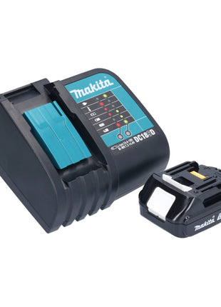 Makita DHP 484 SY1X1W taladro percutor inalámbrico 18 V 54 Nm sin escobillas blanco + 1x batería 1,5 Ah + cargador + set de accesorios 74 piezas + estuche