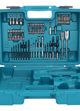 Makita DDF 453 SYX1 Akku Bohrschrauber 18 V 42 Nm + 2x Akku 1,5 Ah + Ladegerät + 74 tlg. Zubehörset + Koffer