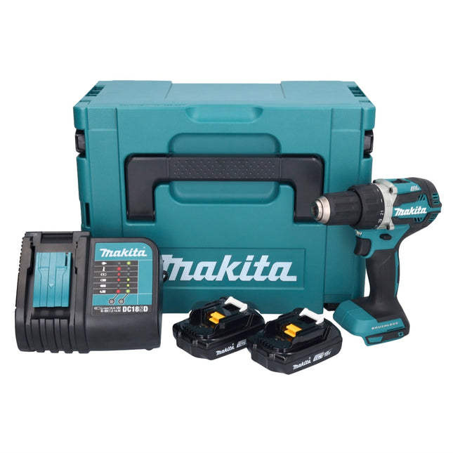 Makita DDF 484 SYJ Akku Bohrschrauber 18 V 54 Nm + 2x Akku 1,5 Ah + Ladegerät + Makpac