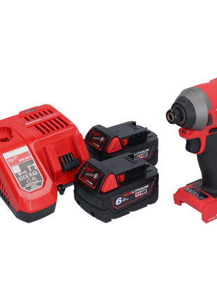 Milwaukee M18 ONEID2-602 Akku Schlagschrauber 18 V 226 Nm 1/4" Brushless + 2x Akku 6,0 Ah + Ladegerät