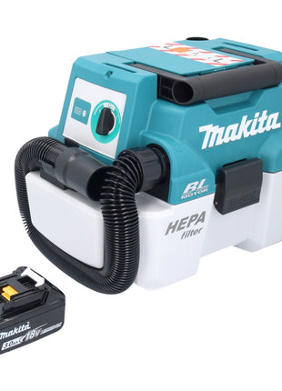 Makita DVC 750 LF1 Akku Staubsauger LXT 18 V 67 mbar 7,5 l Brushless + 1x Akku 3,0 Ah - ohne Ladegerät