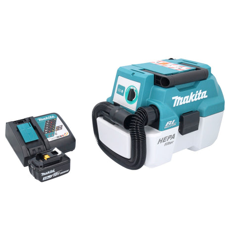 Makita DVC 750 LRF1 Aspirateur Souffleur sans fil  LXT  67mbar 7,5l 18V Brushless + 1x Batterie 3,0Ah + Chargeur