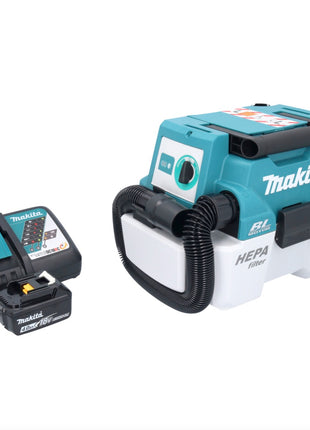 Makita DVC 750 LRM1 Akku Staubsauger LXT 18 V 67 mbar 7,5 l Brushless + 1x Akku 4,0 Ah + Ladegerät