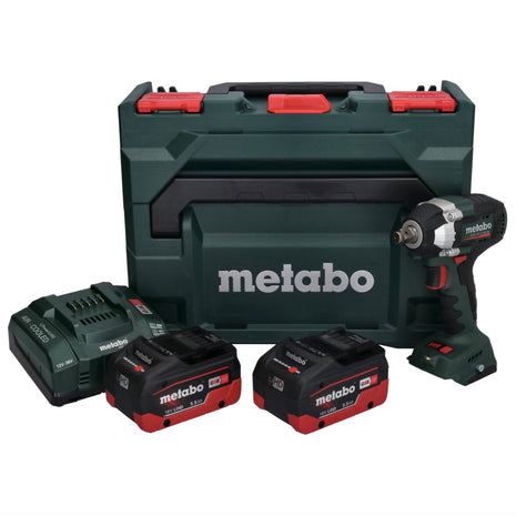 Akumulatorowy klucz udarowy Metabo SSW 18 LT 300 BL 18 V 300 Nm bezszczotkowy + 2x akumulator 5,5 Ah + ładowarka + metaBOX