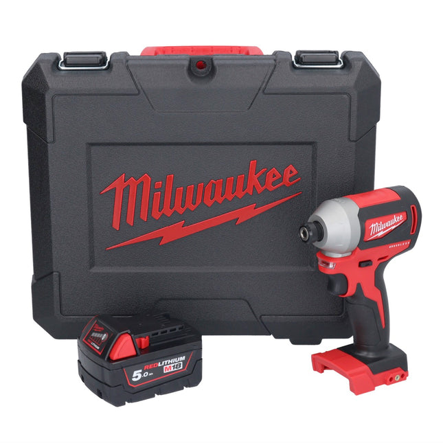 Milwaukee M18 CBLID-501C Akku Schlagschrauber 18 V 180 Nm 1/4" Brushless + 1x Akku 5,0 Ah + Koffer - ohne Ladegerät - Toolbrothers