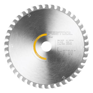 Festool Kreissägeblatt Wood Fine Cut HW 168 x 1,8 x 20 WD42 ( 205765 ) für TS 60 K, CSC-SYS 50