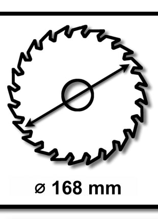 Hoja de sierra circular Festool aluminio/plástico HW F/FA 52 168 x 1,8 x 20 PW16 (205767) para TS 60 K, CSC-SYS 50