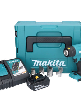 Makita DHG 181 RT1J Akku Heißluftgebläse 18 V 150 - 550°C + 1x Akku 5,0 Ah + Ladegerät + Makpac