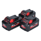 Milwaukee M18 HB 5,5 Kit batterie 3x 18 V 5,5 Ah / 5500 mAh Li-Ion High Output ( 3x 4932464712 ) avec indicateur de charge