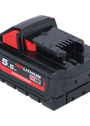 Juego de baterías Milwaukee M18 HB 5,5 3x 18 V 5,5 Ah / 5500 mAh Li-Ion High Output (3x 4932464712) con indicador de nivel de carga