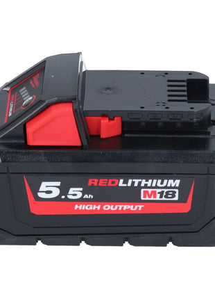 Milwaukee M18 HB 5,5 Akku Set 4x 18 V 5,5 Ah / 5500 mAh Li-Ion High Output ( 4x 4932464712 ) mit Ladestandsanzeige