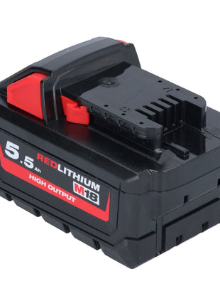 Milwaukee M18 HB 5,5 Kit batterie 4x 18 V 5,5 Ah / 5500 mAh Li-Ion High Output ( 4x 4932464712 ) avec indicateur de charge