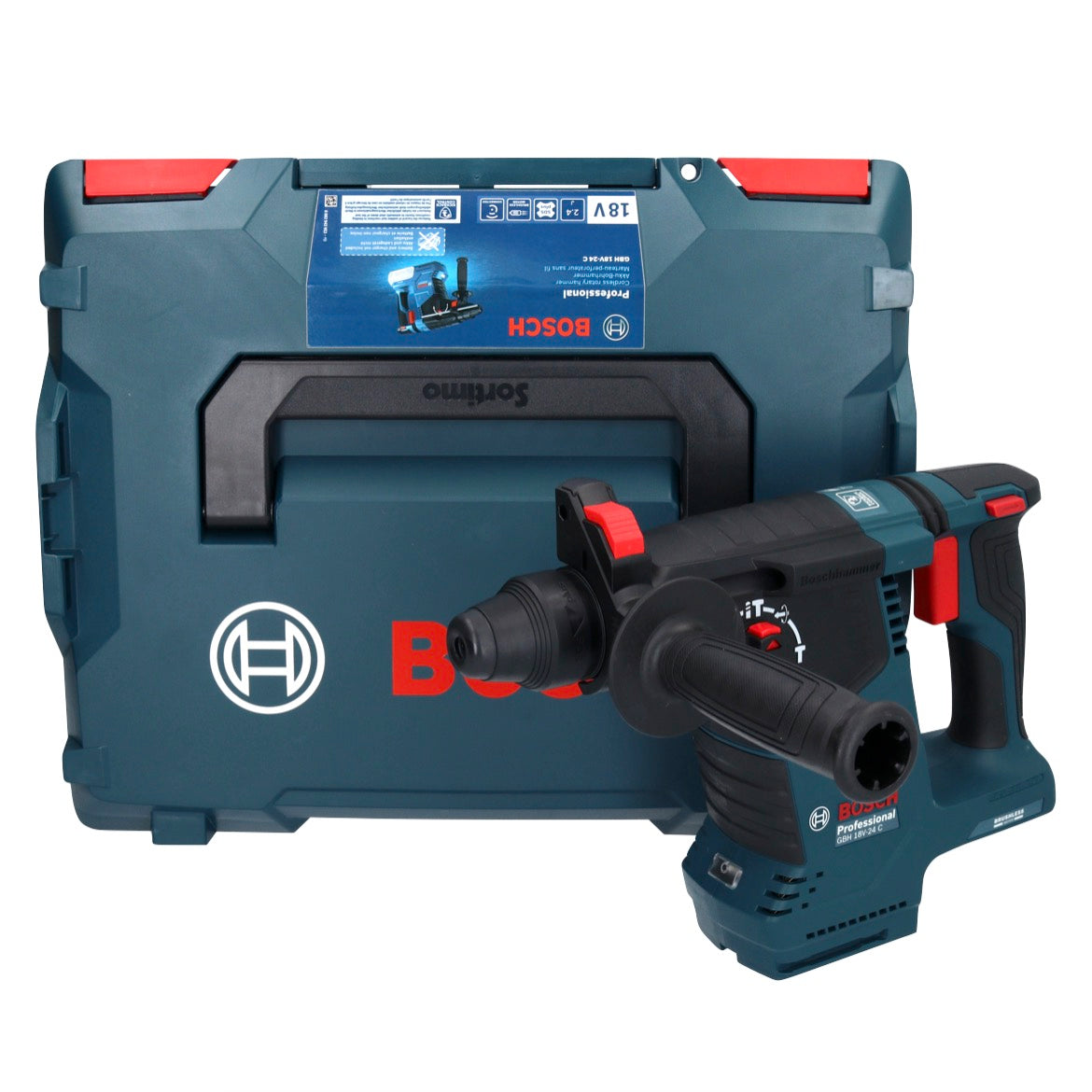 Bosch GBH 18V-24 C Professional Akku Bohrhammer 18 V 2,4 J Brushless SDS plus ( 0611923002 ) + L-BOXX - ohne Akku, ohne Ladegerät