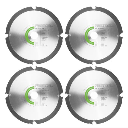 Festool 4x Diamant Sägeblatt 160 x 2,2 x 20 mm DIA4 für TS 55 R und TSC 55 ( 4x 201910 )