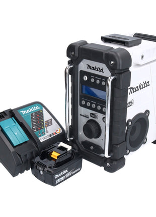 Makita DMR 110 RG1NW Akku Baustellenradio 12 V - 18 V IP64 DAB + 1x Akku 6,0 Ah + Ladegerät - Toolbrothers