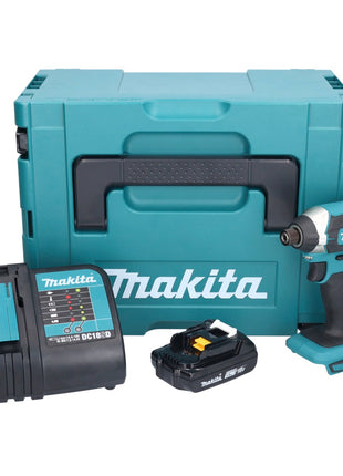 Makita DTD 152 SY1J Akku Schlagschrauber 18 V 165 Nm 1/4" + 1x Akku 1,5 Ah + Ladegerät + Makpac