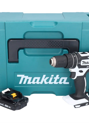 Makita DHP 482 Y1JW Akku Schlagbohrschrauber 18 V 62 Nm Weiß + 1x Akku 1,5 Ah + Makpac - ohne Ladegerät - Toolbrothers